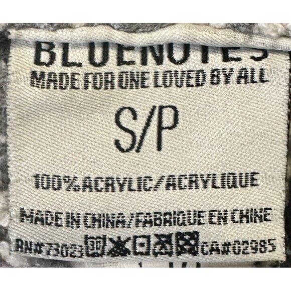 Bluenotes Womens Cardigan Sweater Shawl Collar Snowflake Long Sleeve Gray Size S - Picture 10 of 13